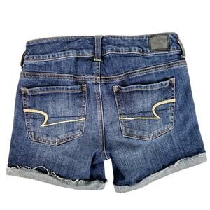 American Eagle Outfitters Midi Blue Jean Shorts - Super Stretch Denim Size 4